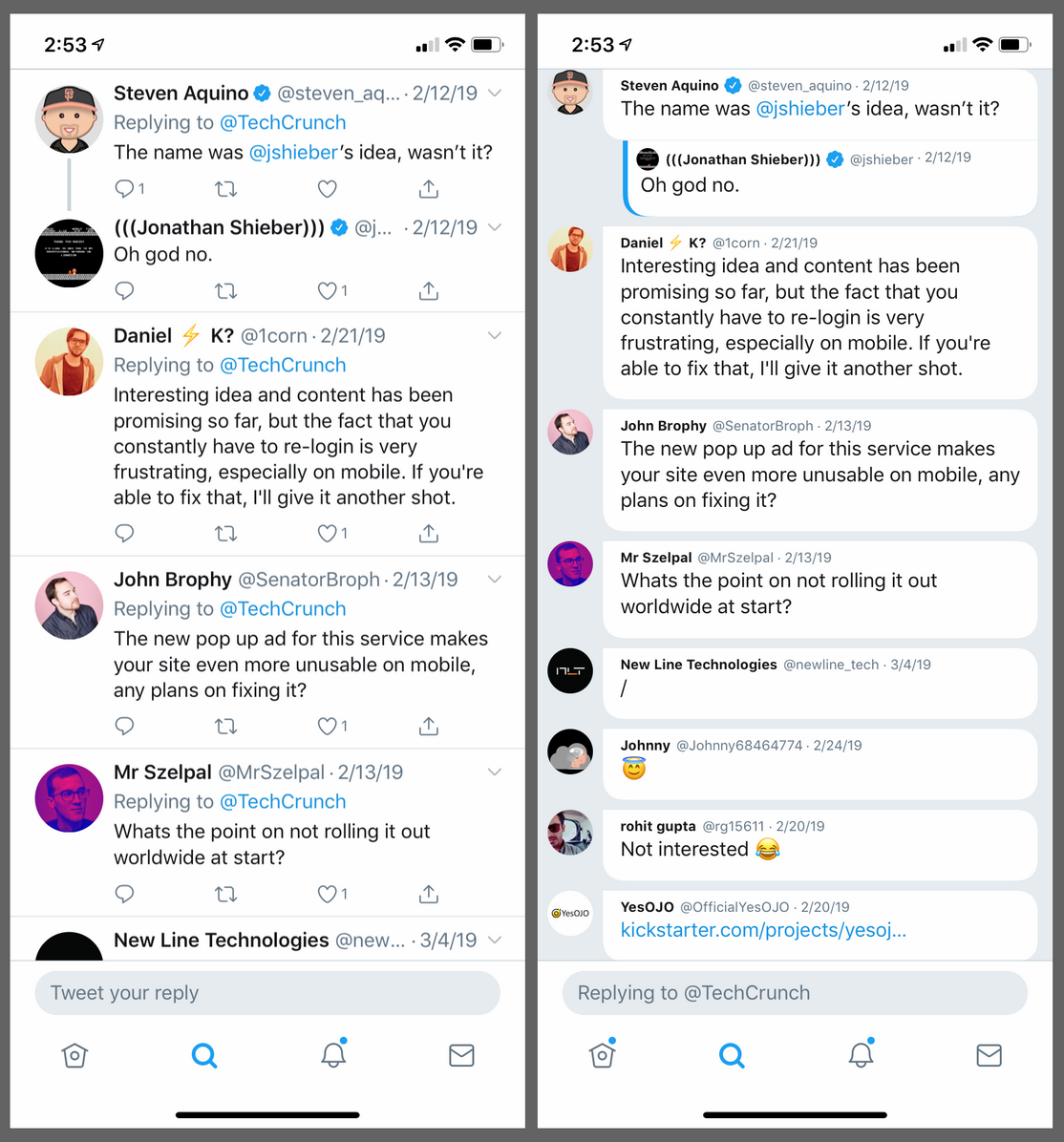 Перший погляд на новий прототип додатка Twitter, twttr